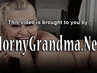 Blonde Grandma Takes Cum